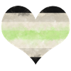 Agender flag heart