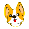 cute dog with tongue