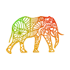 Beautiful mandala elephant Africa