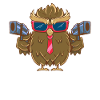 Owl with pistols