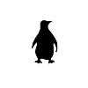 Cute penguin shadow