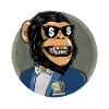 Dollar Money Monkey Stylish Gold Tooth Hipster