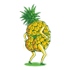 Pineapple fruit dancing