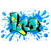LEO Graffiti Print