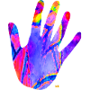 Neon hand