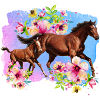 Blumenpferd und Babypferd
