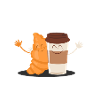 Croissant au café