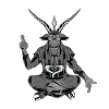 Satanic Goat Tshirt Psychedelic Rave