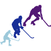 rink hockey silhouette animation