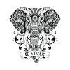 Mandala Elephant - Be strong