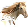 Pferd geometrisch low poly