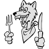 Hungriger Wolf