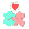 Puzzle love engagement and wedding