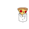 Pizza Pizzastück Brusttasche