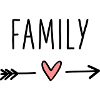 Family heart arrow love cupid cohesion