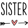 Sister Heart Arrow Dear Friend Gift