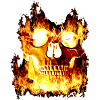 Burning skull