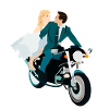 Marier à la moto