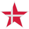 Denmark Danmark Star Logo