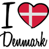 I Love Denmark Danmark Logo