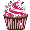 A cupcake with frosting