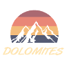 dolomite mountains retro colors