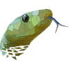 Snake Geometric Low Poly