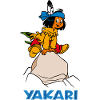 Yakari springt über Stein