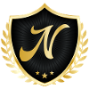 N lettre blasons d’or