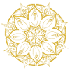 Mandala gold painted intuitively