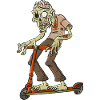 Zombie auf Roller - Geschenkidee