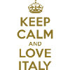 keep calm and love italy