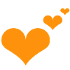 Idée cadeau coeur orange
