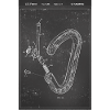 Wspinaczka Carabiner Patent Plakat