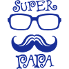 papa super lunette moustache logo