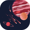 Planet red space planet space