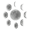 Monde Vollmond Halbmond