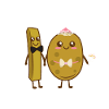 Potato bride and french groom