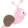 cute pink cartoon comic snail