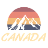 Canada mountains retro gift