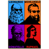 Leonardo Michelangelo Donatello Raphael