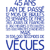 45 ans temps vecu anniversaire