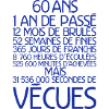 60 ans temps vecu anniversaire