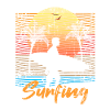 Summer palms surfing vacation