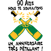 90 ans bouteille petillant anniversaire
