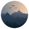 Sunset in the mountains