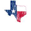Retro Texas Flag Map