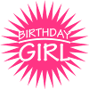 Happy Birthday Girl Star Logo