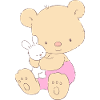 Teddy Bear with Toy Bunny