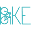Teal Bicycle Lines Minimal Art